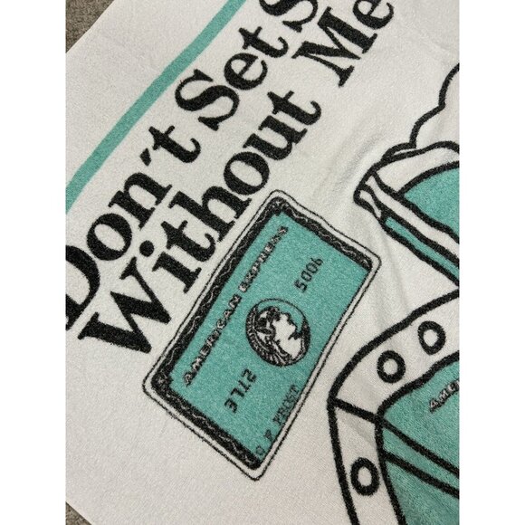 Vintage American Express‎ Don't Set Sail Boat Beach Towel 55" X 36" Amex - Picture 6 of 7